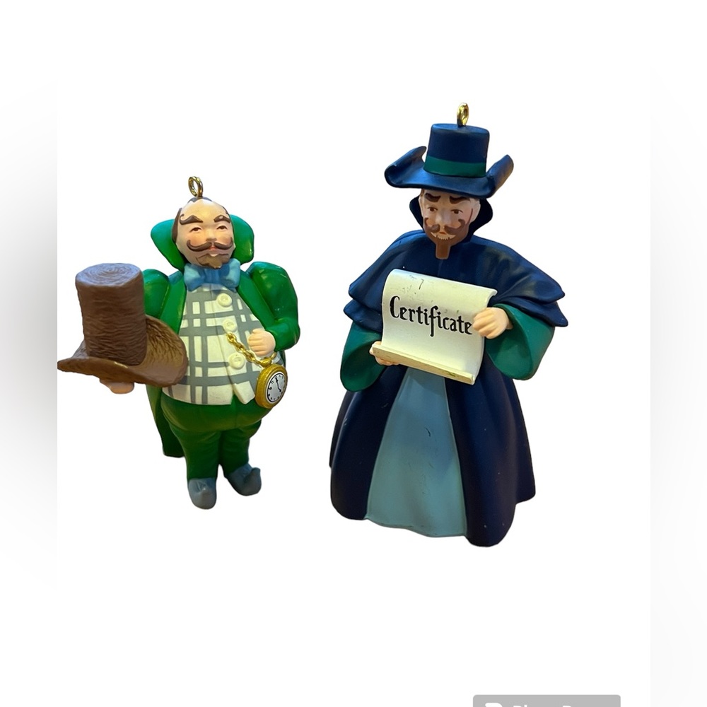 🎄Hallmark Keepsake Wizard of Oz, Munchkinland Mayor & Coroner 1998. Set of 2